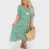 Blythea – Robe midi décontractée à volants