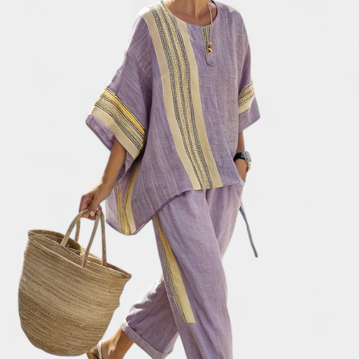 Lorena - Ensemble en lin et bambou boho