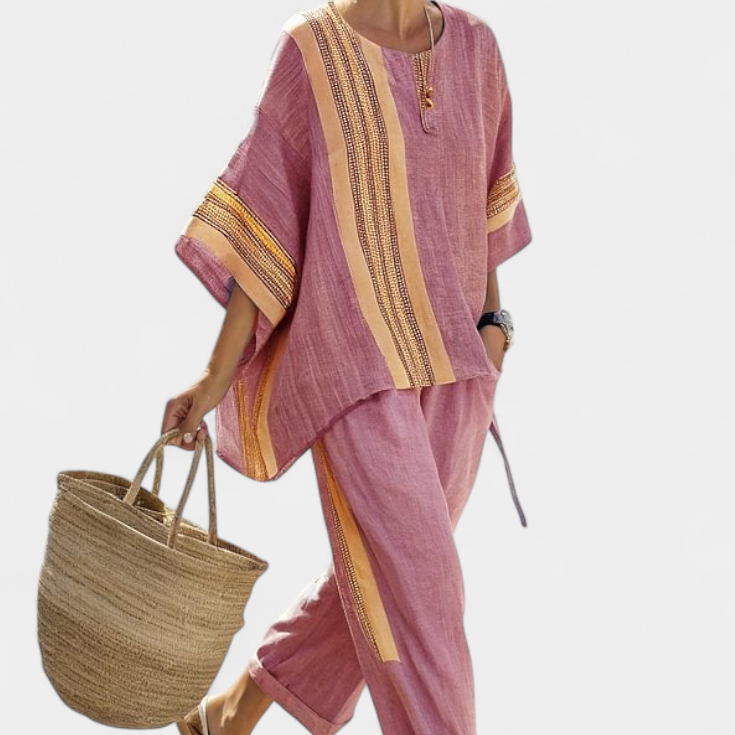 Lorena - Ensemble en lin et bambou boho