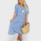 Blythea – Robe midi décontractée à volants