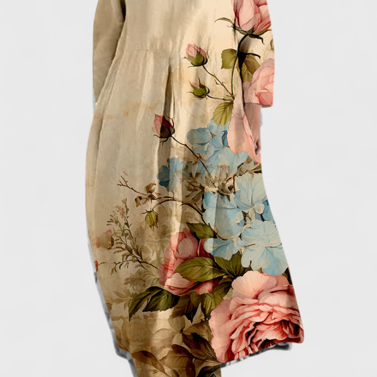 Ana - Robe fluide à motifs