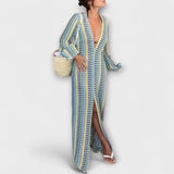 Elina – Robe maxi avec décolleté en V et ambiance de vacances