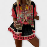 Clara - Ensemble en lin rose doux