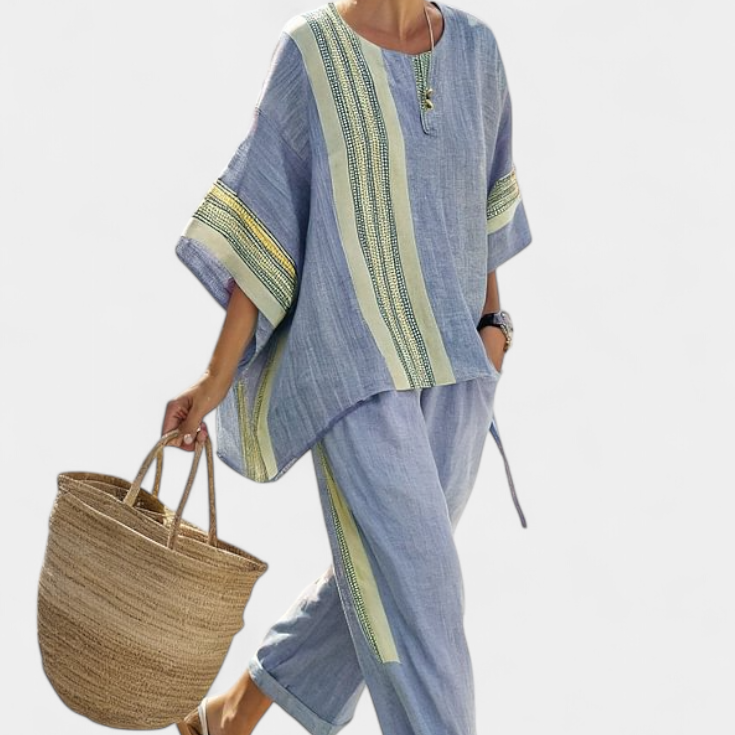 Lorena - Ensemble en lin et bambou boho