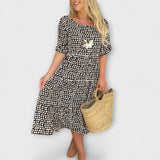 Blythea – Robe midi décontractée à volants