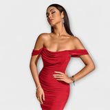 Ione - Robe Bodycon à Épaules Dégagées