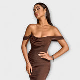 Ione - Robe Bodycon à Épaules Dégagées