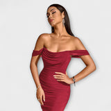 Ione - Robe Bodycon à Épaules Dégagées
