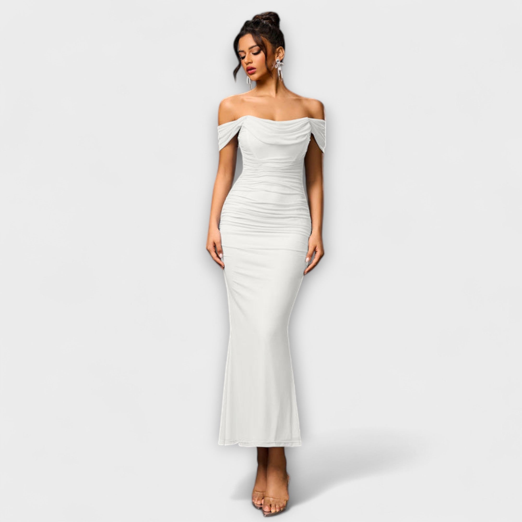 Ione - Robe Bodycon à Épaules Dégagées