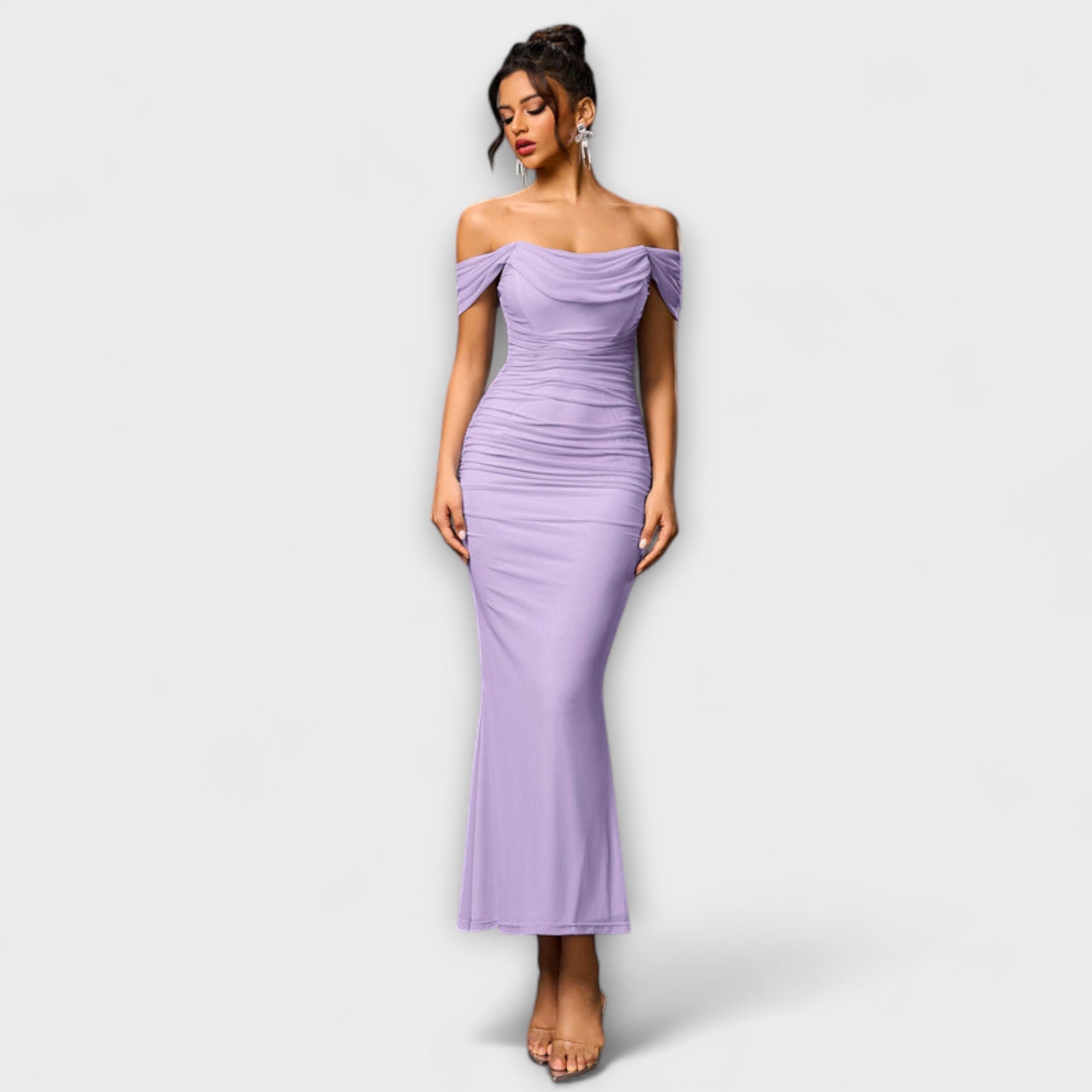 Ione - Robe Bodycon à Épaules Dégagées