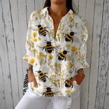 Brigite - Blouse légère en coton avec abeilles