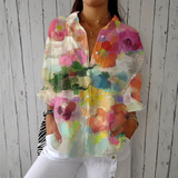 Inês - Blouse aquarelle élégante avec motif floral