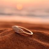 Bague en or zircon répété