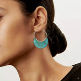 Boucles d'oreilles en turquoise vintage usées