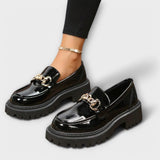 Loafers à plateforme tendance pour femmes avec boucle