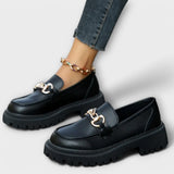 Loafers à plateforme tendance pour femmes avec boucle