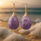 Boucles d'oreilles rose-lila avec pierres pastel