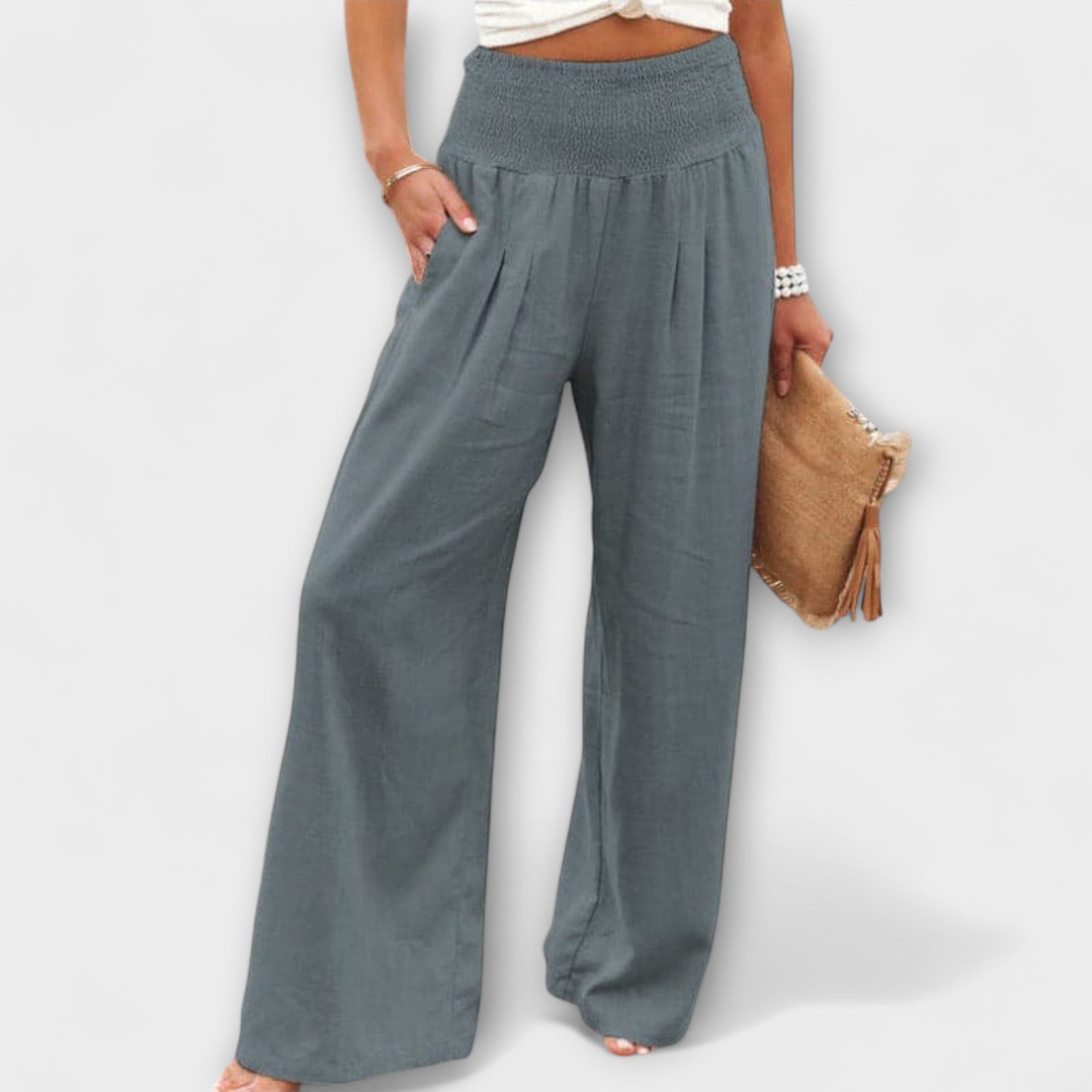Thearya - Pantalon en lin décontracté et ample