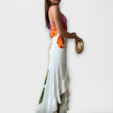 De Sapphire - Élégant Maxi Robe Patchwork