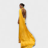 Robe maxi halter décolletée