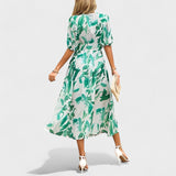 Clara - Robe midi à fleurs élégante