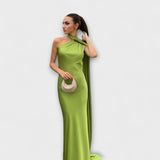 Robe maxi halter décolletée
