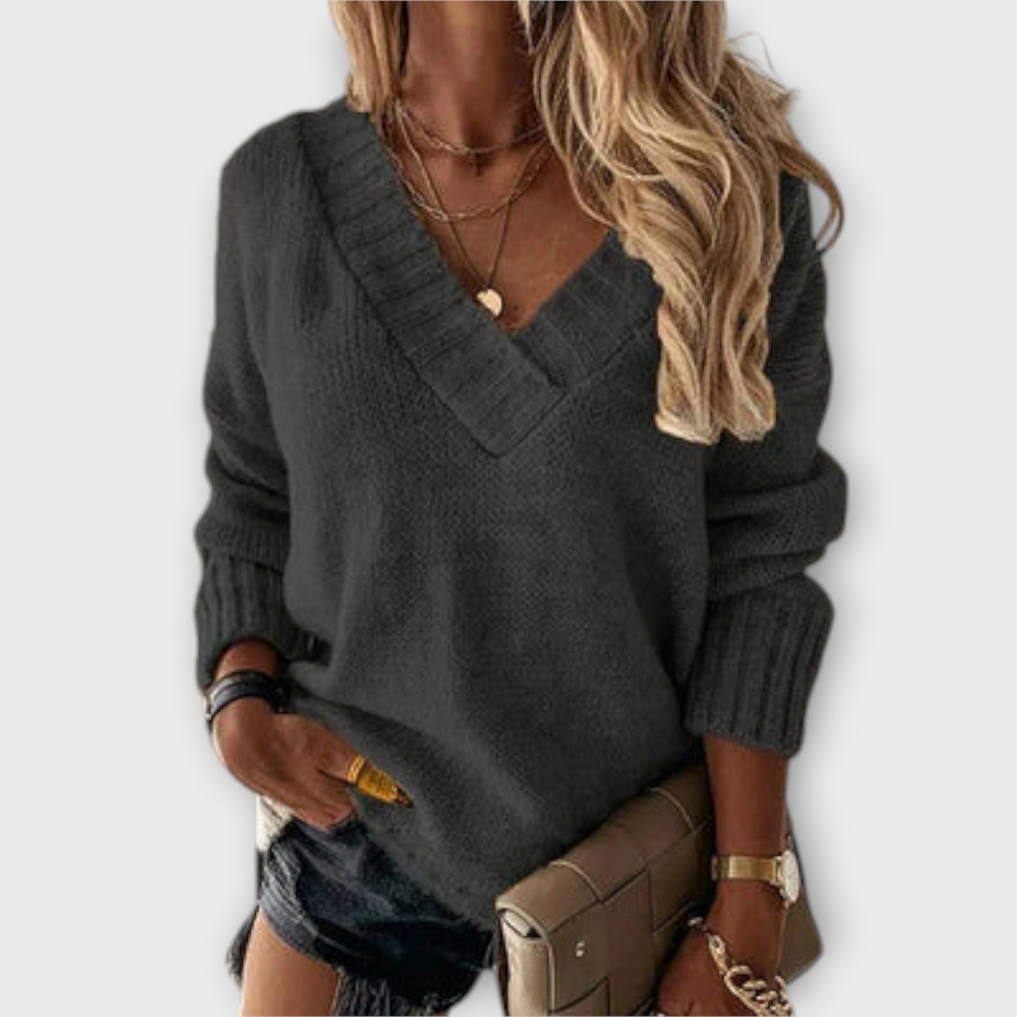 Jane - Pull en V doux
