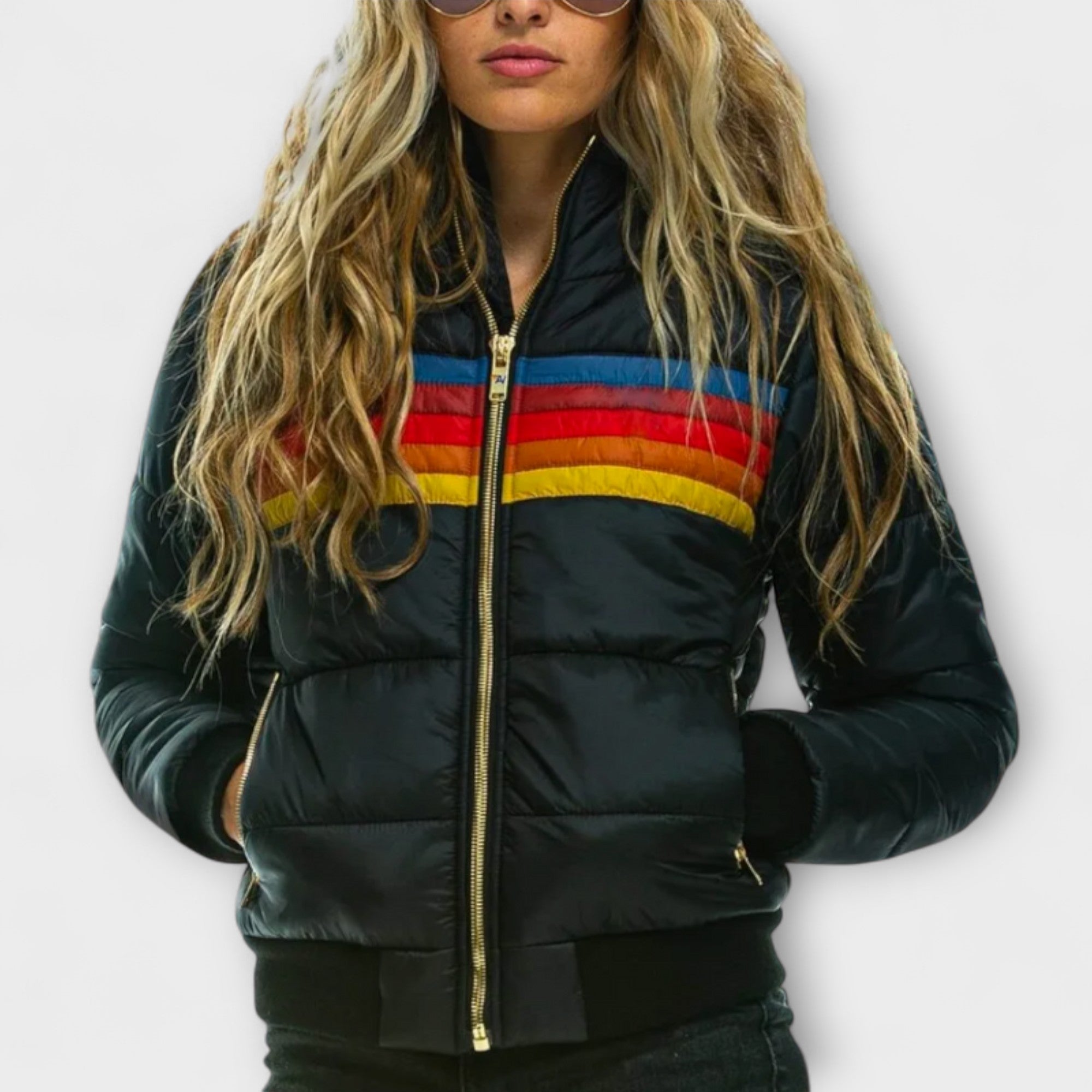 Roswitha - Parka rétro pour femmes avec capuche en fausse fourrure