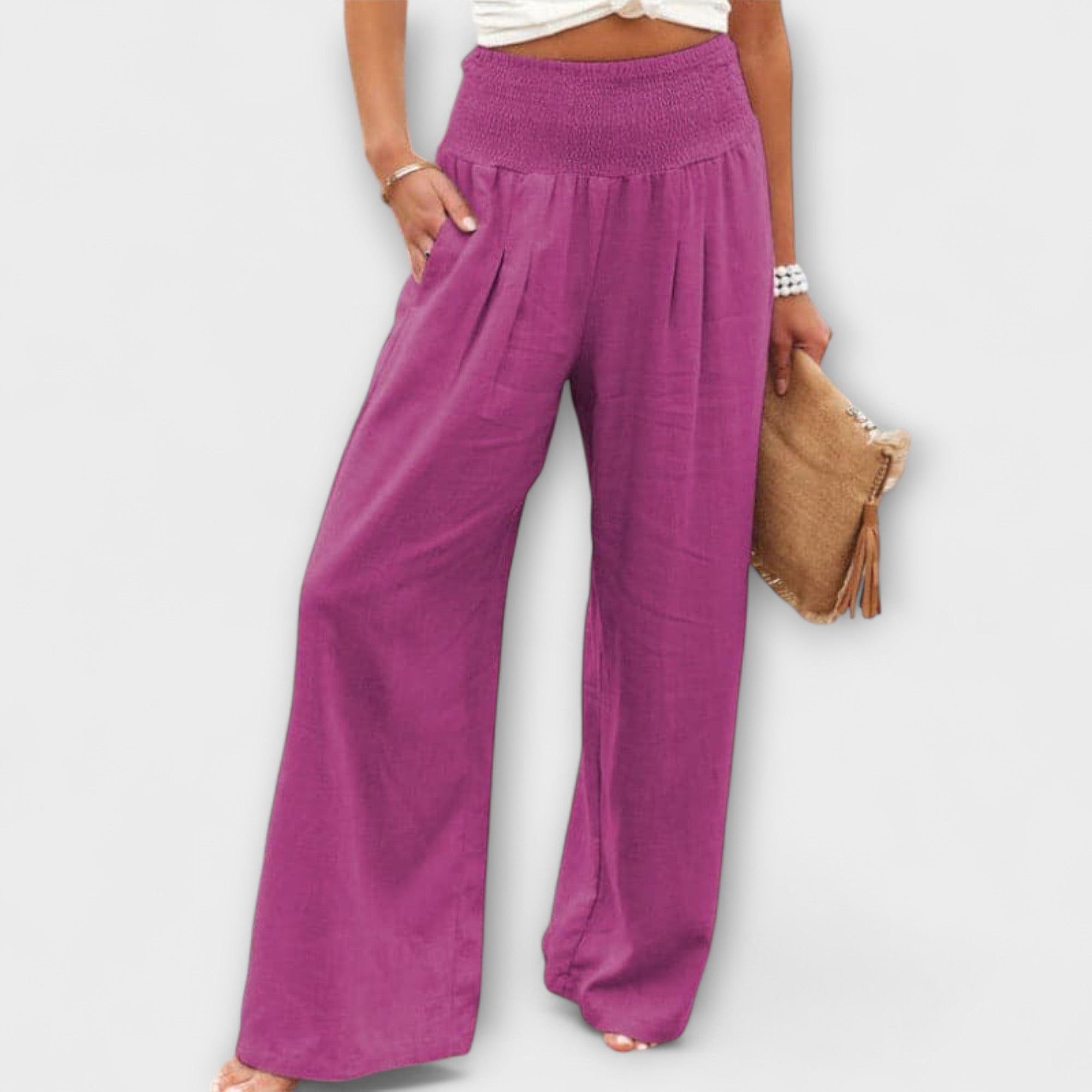 Thearya - Pantalon en lin décontracté et ample