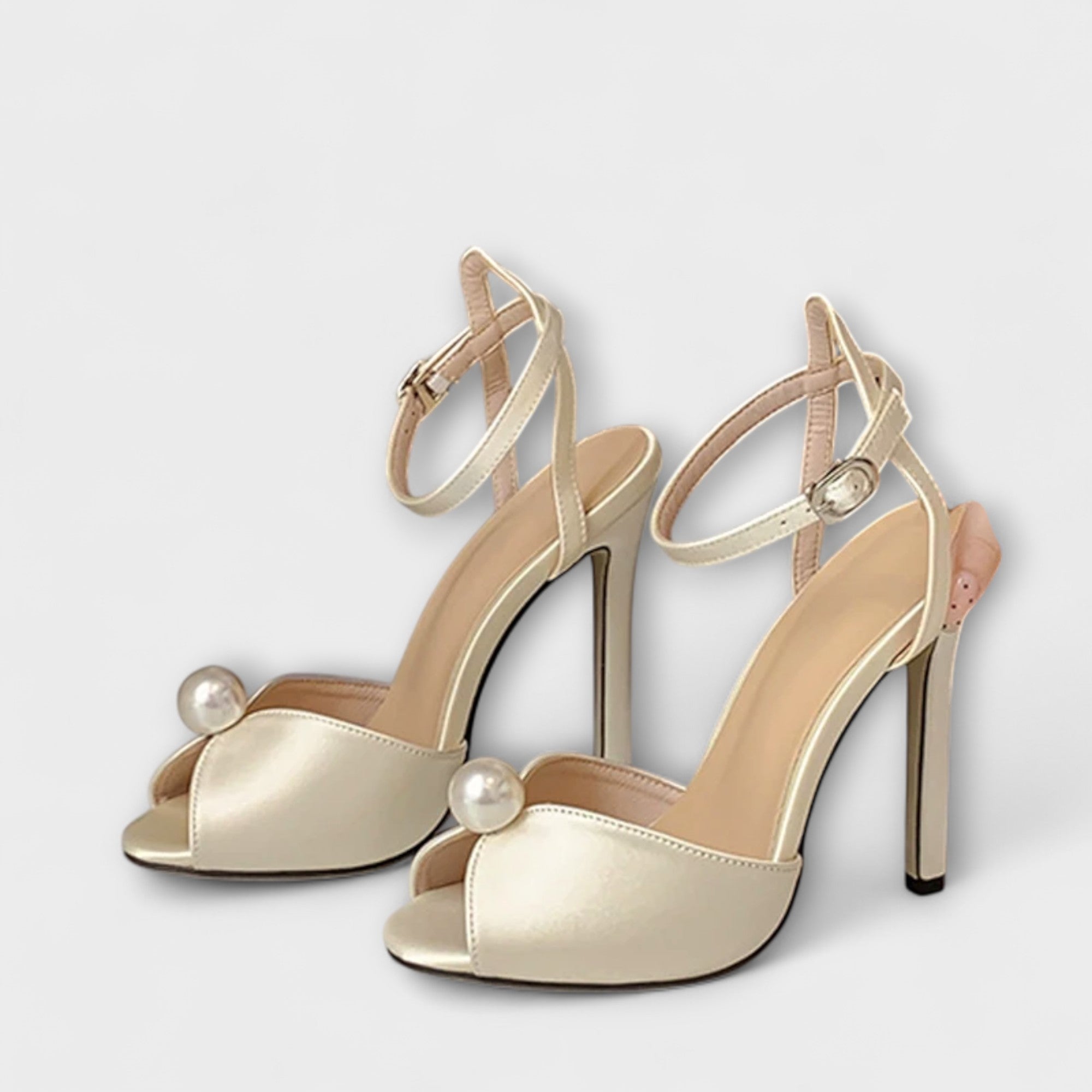 Liyke - Chaussures à Talons en Soie Confortables de Haute Qualité