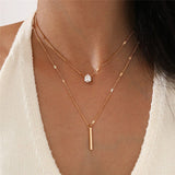 Ensemble de colliers vintage avec pendentif doré