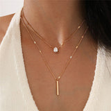 Ensemble de colliers vintage avec pendentif doré