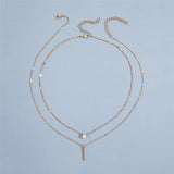 Ensemble de colliers vintage avec pendentif doré