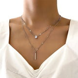 Ensemble de colliers vintage avec pendentif doré