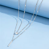 Ensemble de colliers vintage avec pendentif doré