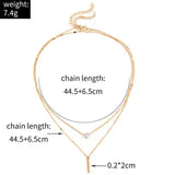 Ensemble de colliers vintage avec pendentif doré