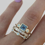 Collier vintage avec cristal bleu