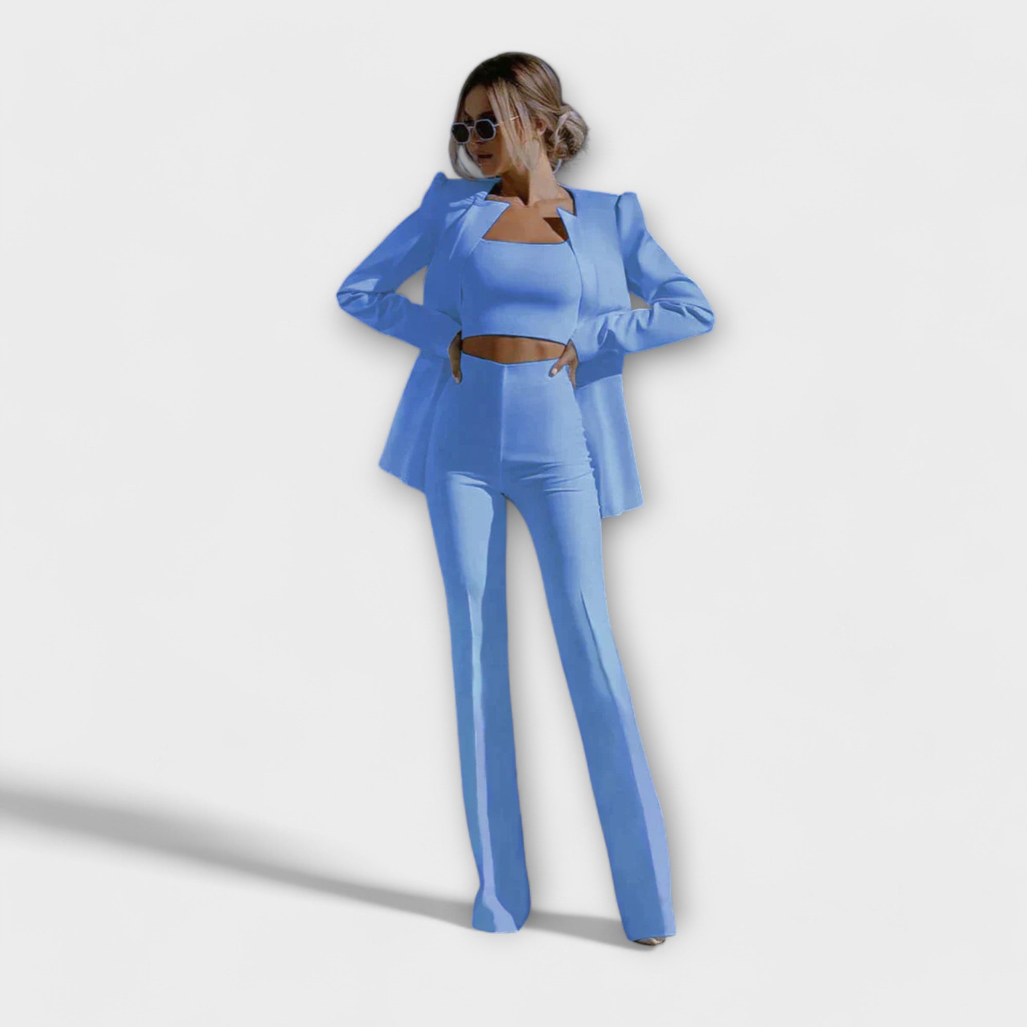 Selina - Ensemble 3 pièces élégant (Blazer, Top, Pantalon)