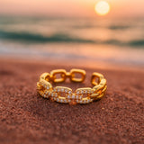 Bague en or zircon