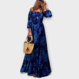 Juniper - Robe Maxikleid Florale à Épaules Dénudées