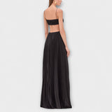 Mireille - Robe maxi fluide plissée avec découpes élégantes