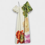 Melody - Robe Maxi Fleurie Asymétrique