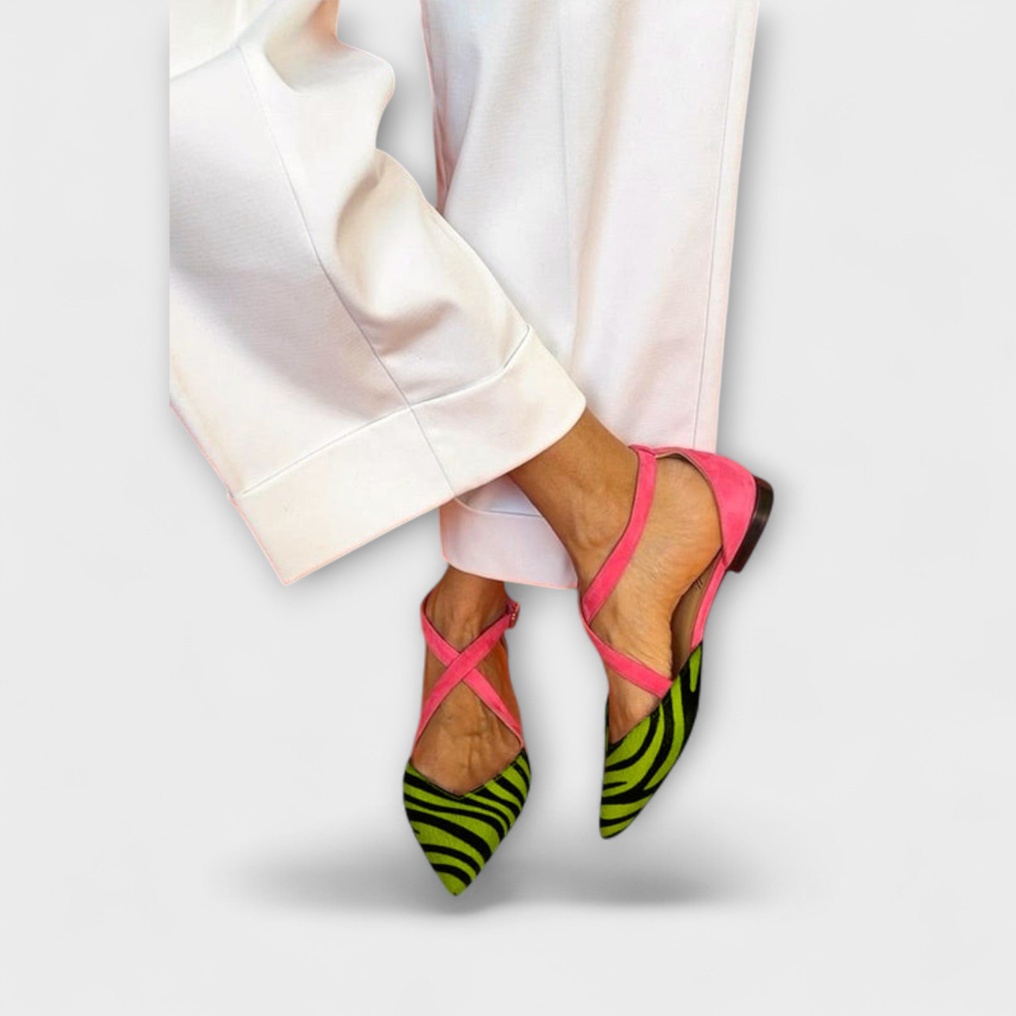 Zarella – Ballerines Zebra en Rose Énergique