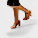 Lucy - Élégants talons carrés marron