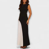 Isabel - Robe taille bloc monochrome