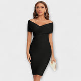 Robe élégante avec décolleté en V