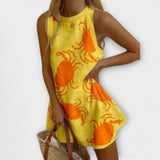 Sofia - Robe courte à motif de crabes