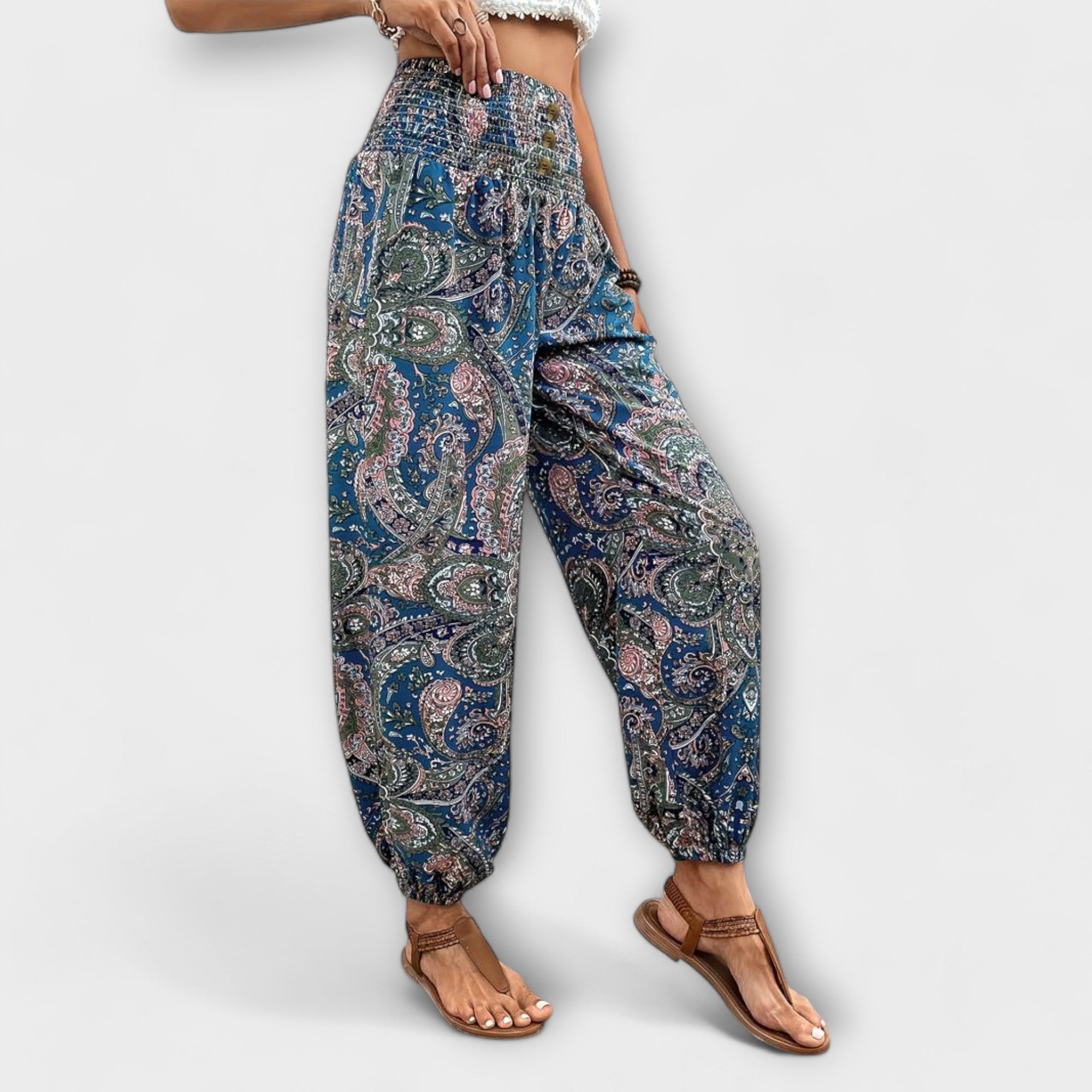 Scarlett - Pantalon avec graphique ethnique