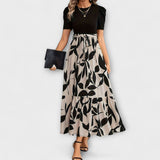 Luna - Robe d'été à motif floral et col rond