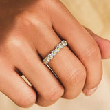 Bague réglable avec marguerite peinte à la main